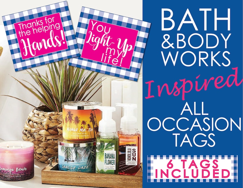 Bath and Body Works Inspired Gift Tags Teacher Tag Lotion Etsy