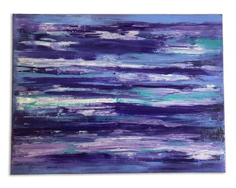 Purple painting, blue painting, abstract art, wall art, canvas art, painting on canvas, acrylic painting, unframed art, modern art