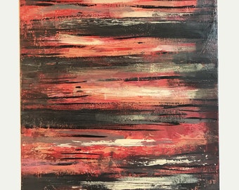 Red painting, wall art, art on canvas, original painting, acrylic on canvas, abstract art, handmade, modern art, contemporary artwork