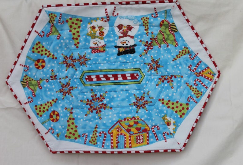 Oblong Quilted Table Topper Or Dresser Scarf Image 0