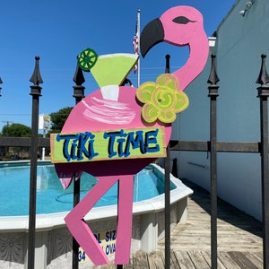 Tiki Time Flamingo