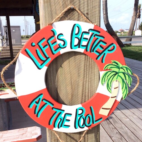 Life's Better at the Pool Life Ring Etsy