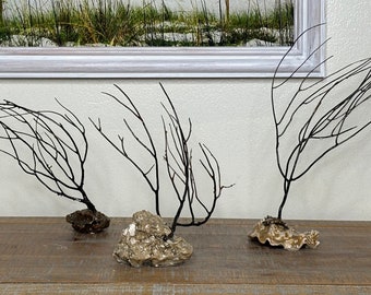 Handmade Natural Coral Reef Resin Ornament - Fish Tank Terrarium Decor - Coastal Beach House Decor