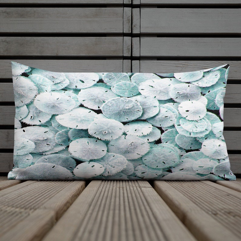 Blue Sand Dollar Decorative Pillow Beach Throw Pillow Etsy