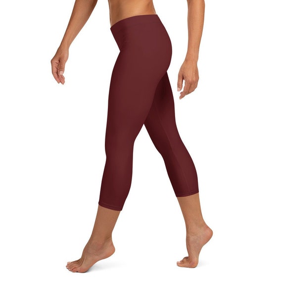 Solid Color Yoga Leggings Workout Pants Women Tights Capri Custom