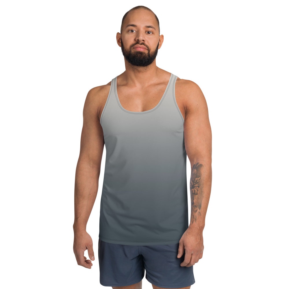 Stylish Men'S Ombre Tank Top - Scoop Neck Sleeveless Gym Workout Muscle Shirt - Casual Summer Tanks Holoshirts