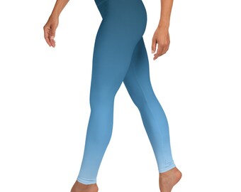 Blue and Sea Green Ombre Leggings Blue and Sea Green Ombre Leggings