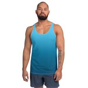 Stilvolles Herren Ombre Tank Top - U-Ausschnitt Ärmelloses Fitness-Studio Workout Muskel-Shirt - Lässige Sommer-Tanks