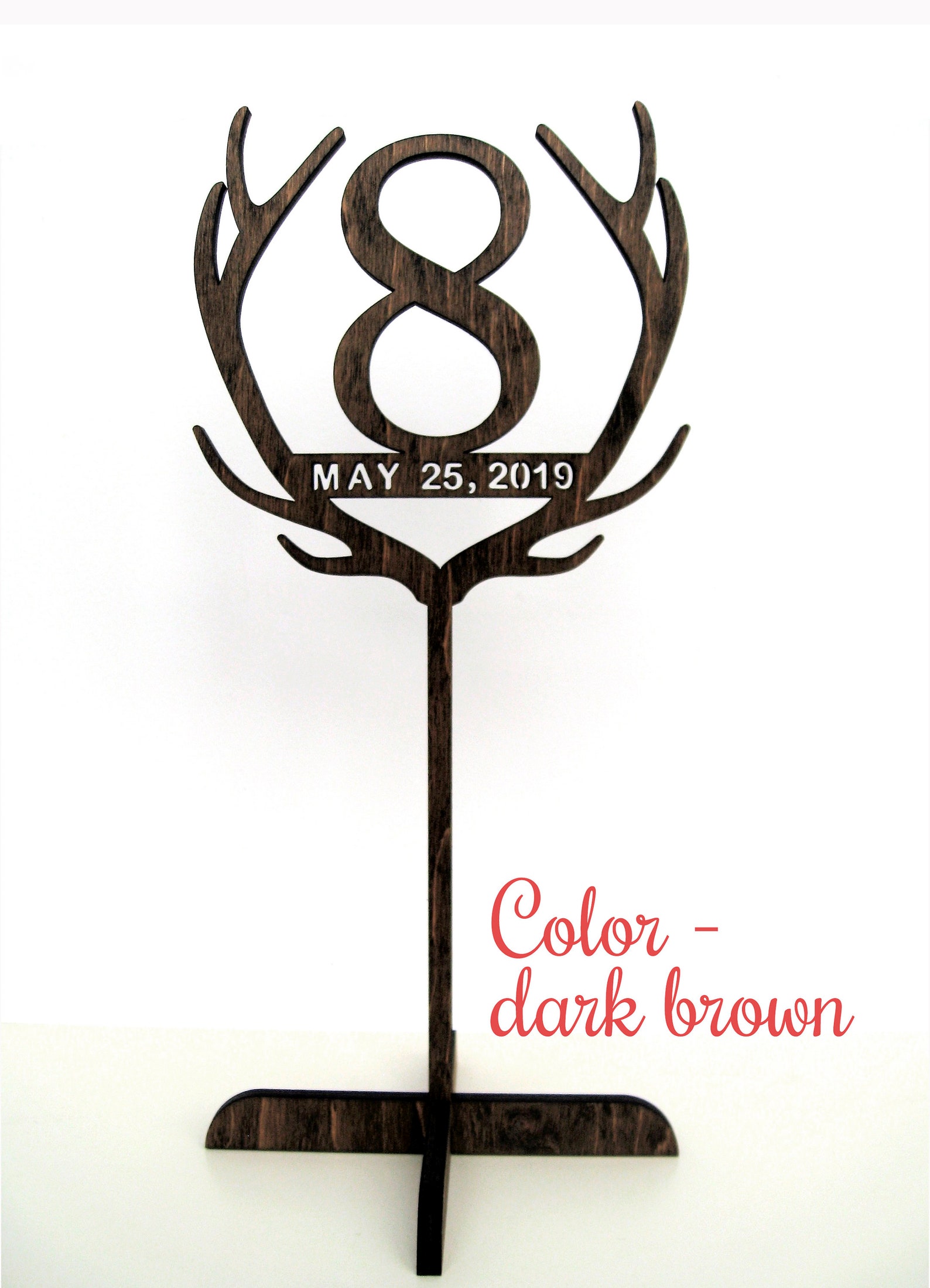 Wooden Table Numbers Table Numbers on Sticks Freestanding Etsy