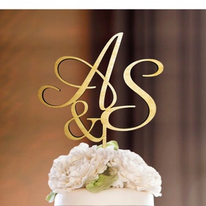Topo de bolo rústico elegante e personalizado, monograma personalizado, carta inicial, topper de bolo, chá de noiva, bolo de casamento, aniversário, n #07