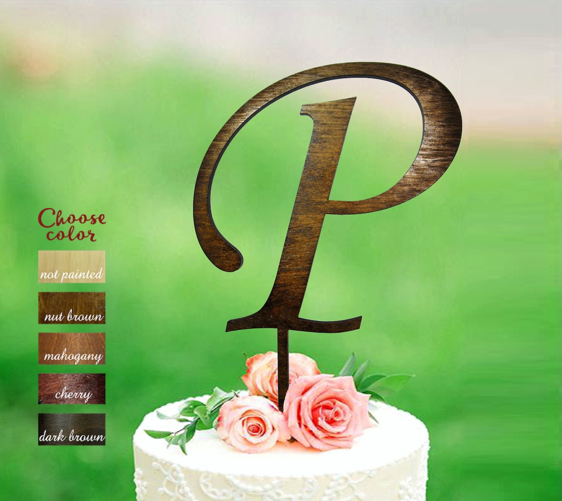 P Cake Topper Cake Topper Letter P Cake Topper for Wedding Etsy