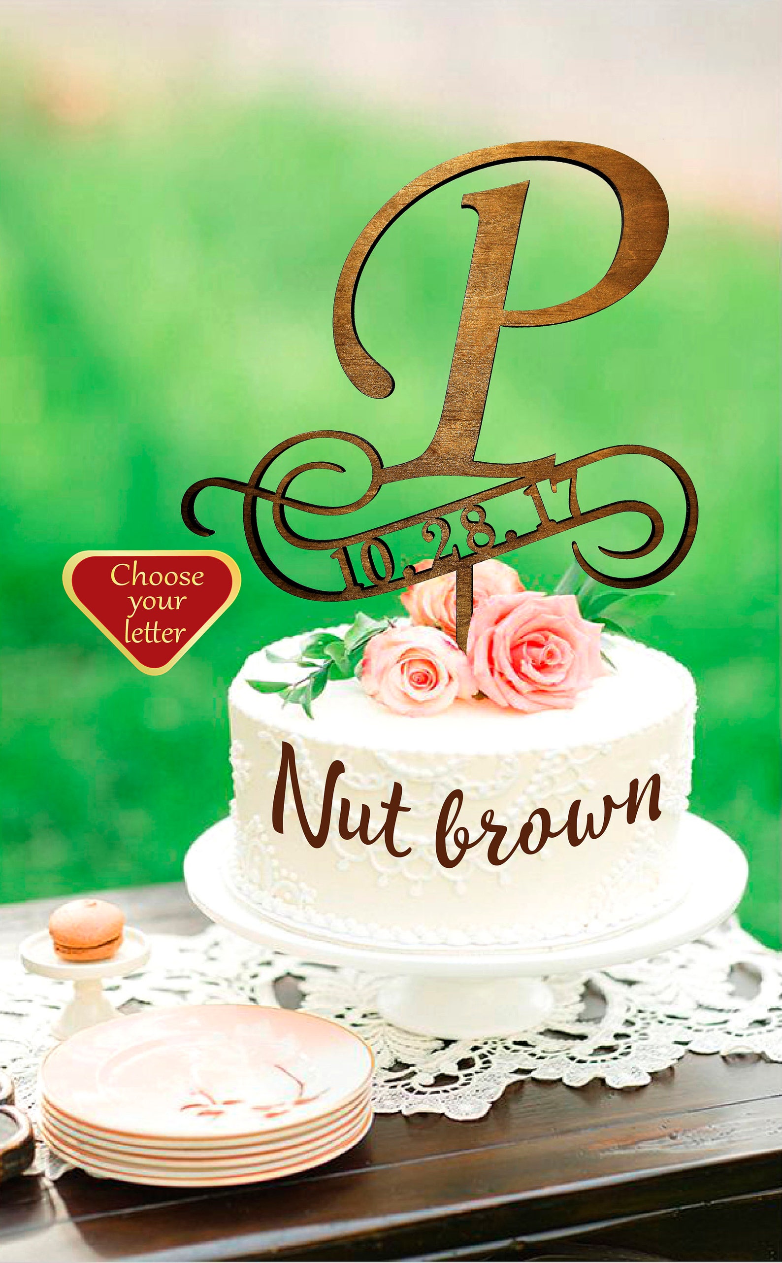 P Cake Topper Cake Topper Letter P Cake Topper for Wedding Etsy