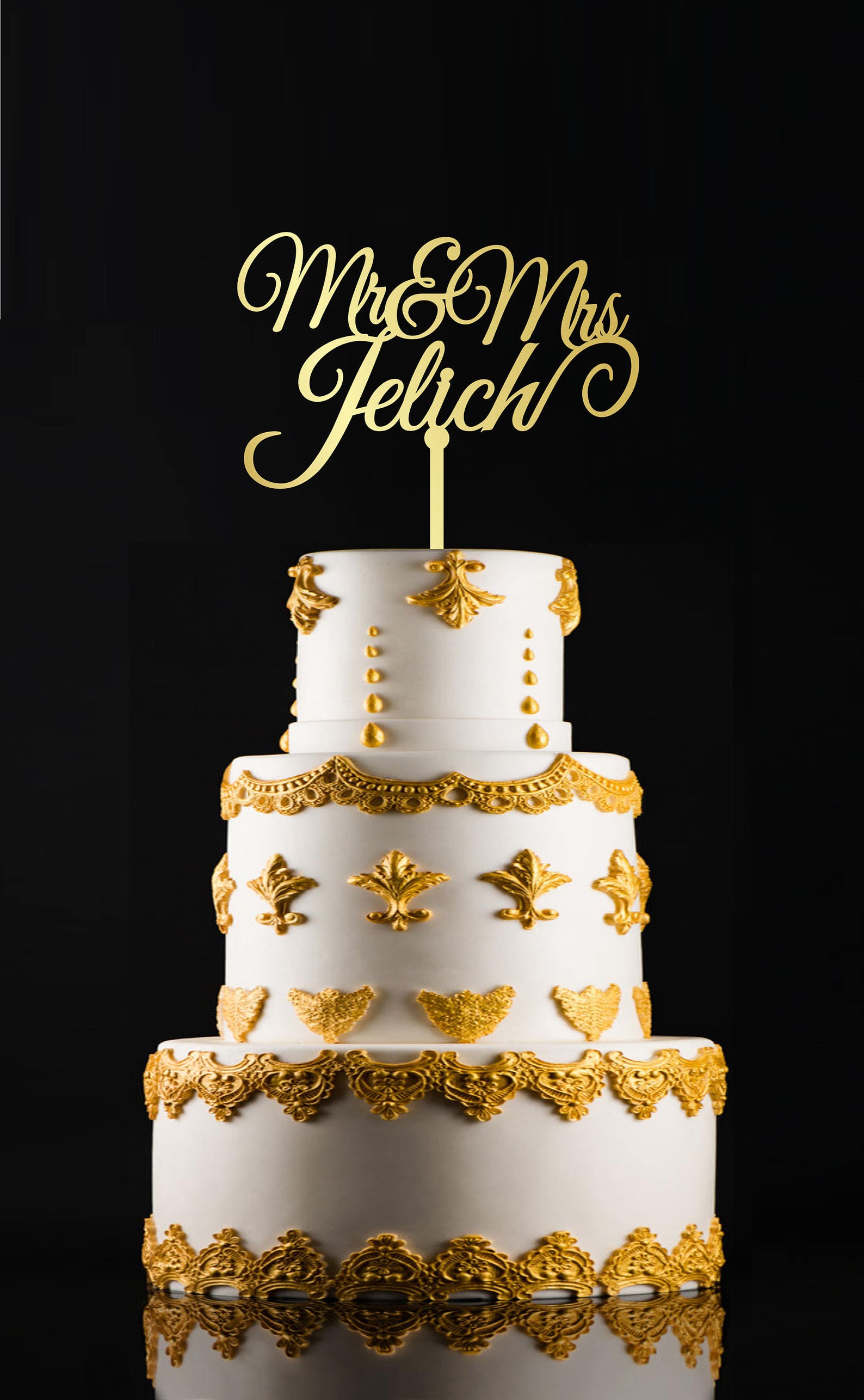 Surname Cake Topper Custom Wedding Cake Topper Personalized | Etsy