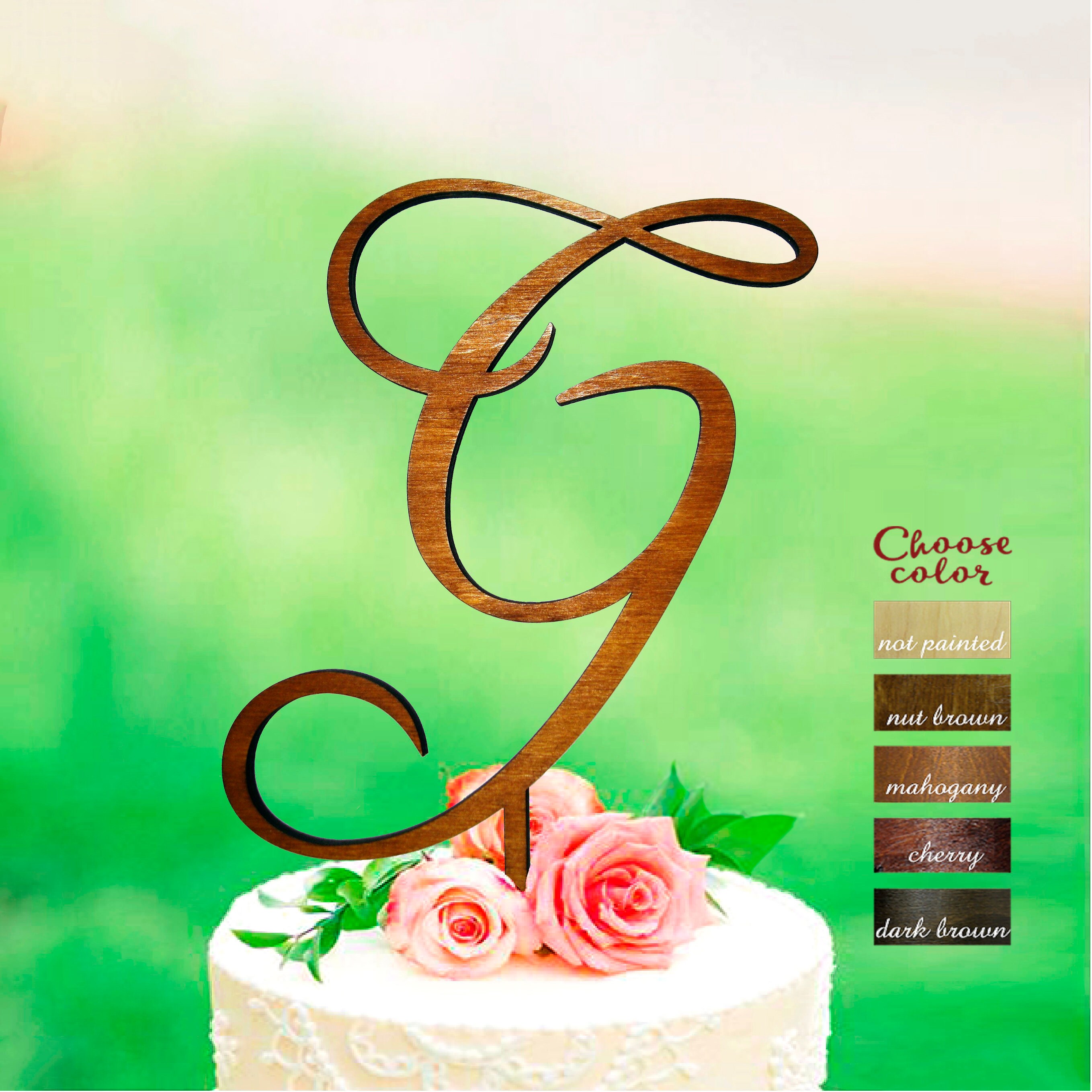 G Cake Topper Wedding Cake Topper Cake Toppers for Wedding Etsy