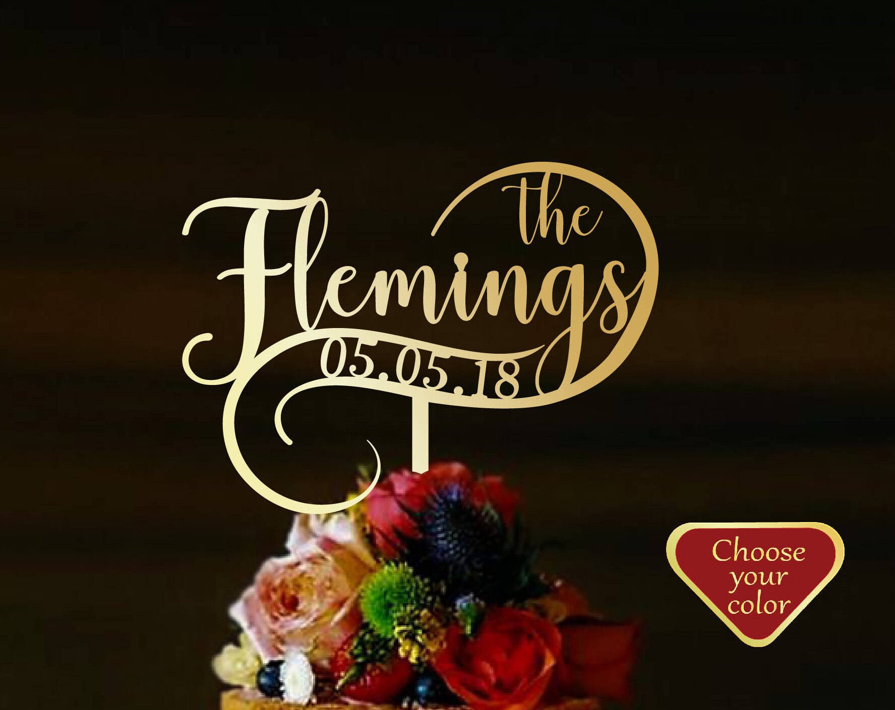 Customized wedding cake topper Personalized cake topper for Etsy