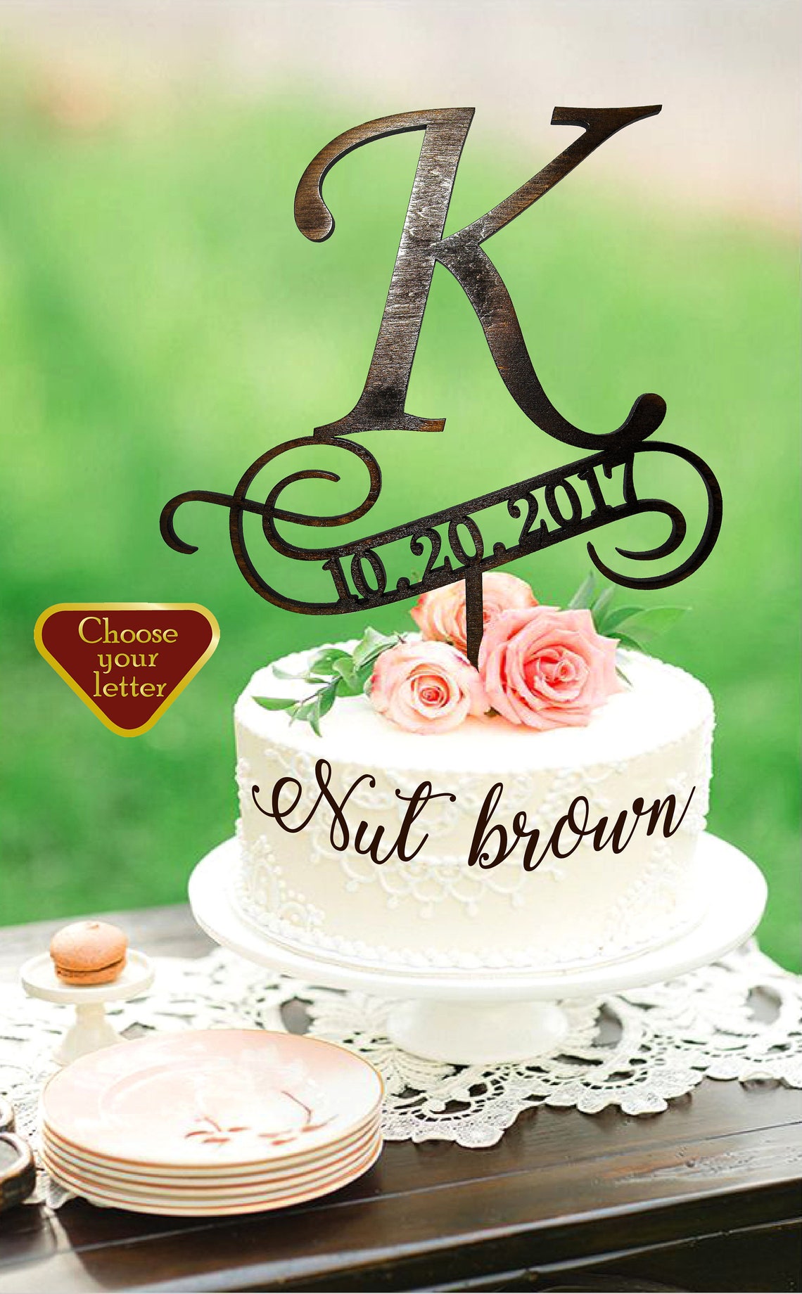 Letter K Cake Topper Cake Toppers for Wedding Letter and Etsy