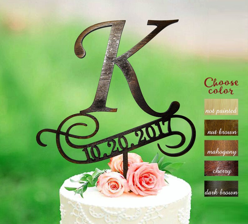 Letter K Cake Topper Cake Toppers for Wedding Letter and Etsy