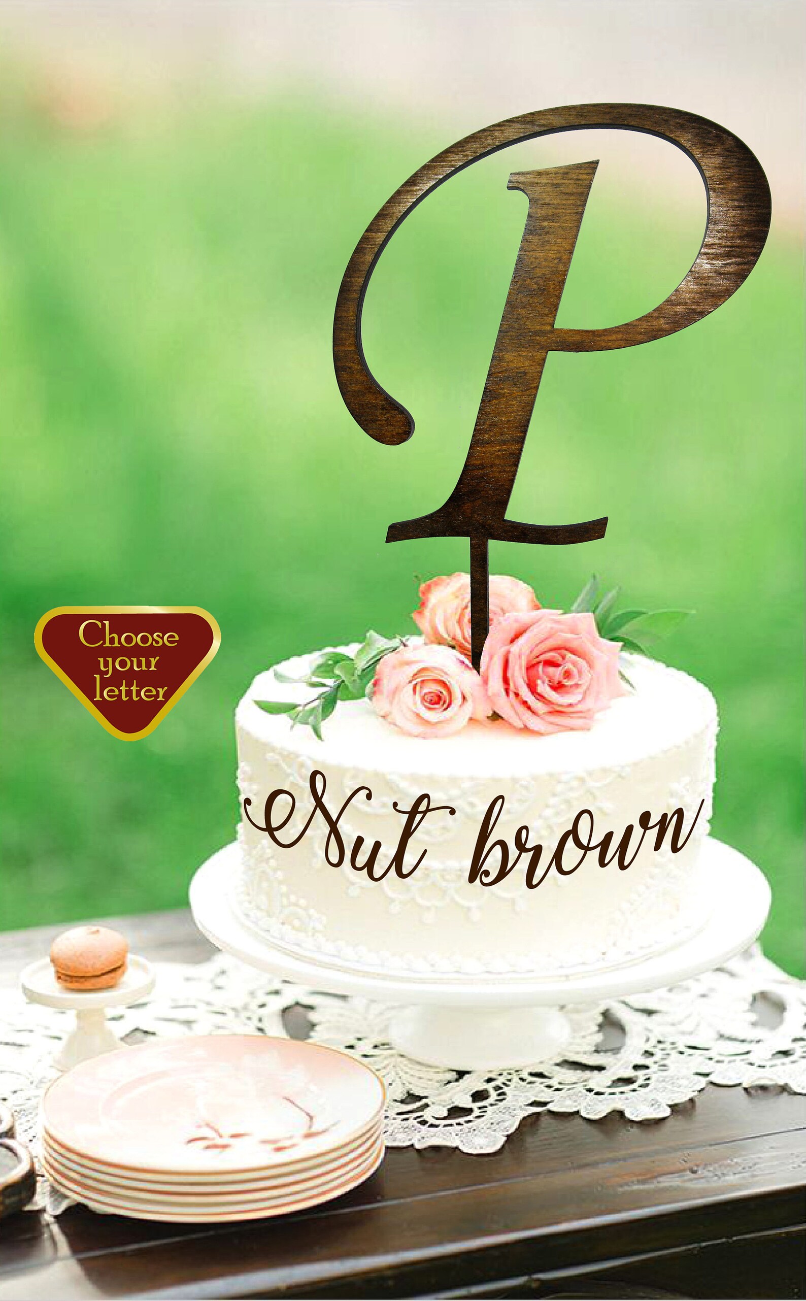 P Cake Topper Cake Topper Letter P Cake Topper for Wedding Etsy