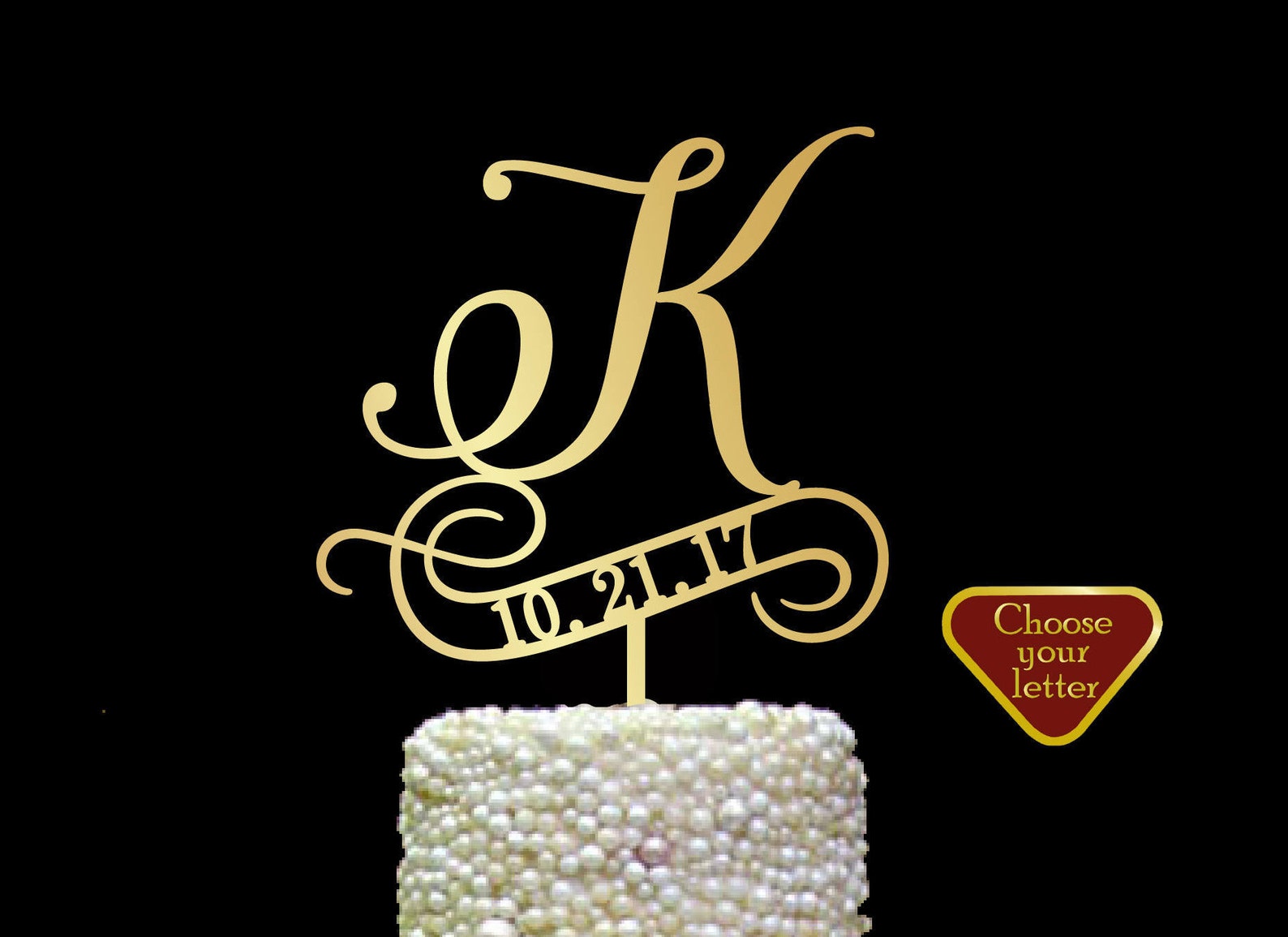 Letter K Cake Topper Cake Toppers for Wedding Letter Wedding Etsy