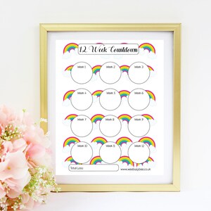 Gewichtsverliestracker, afdrukbare 12 weken countdown-grafiek, Compatible Slimming World WW Calorie Counting-bijlagen, afdrukbare bijsluiters, A4/A5
