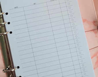 Gift List Planner Inserts A5, Filofax Inserts A5 PRINTED, Gift Planner, Birthday Planner, Birthday Reminder, Gift Tracker, Gift Ideas