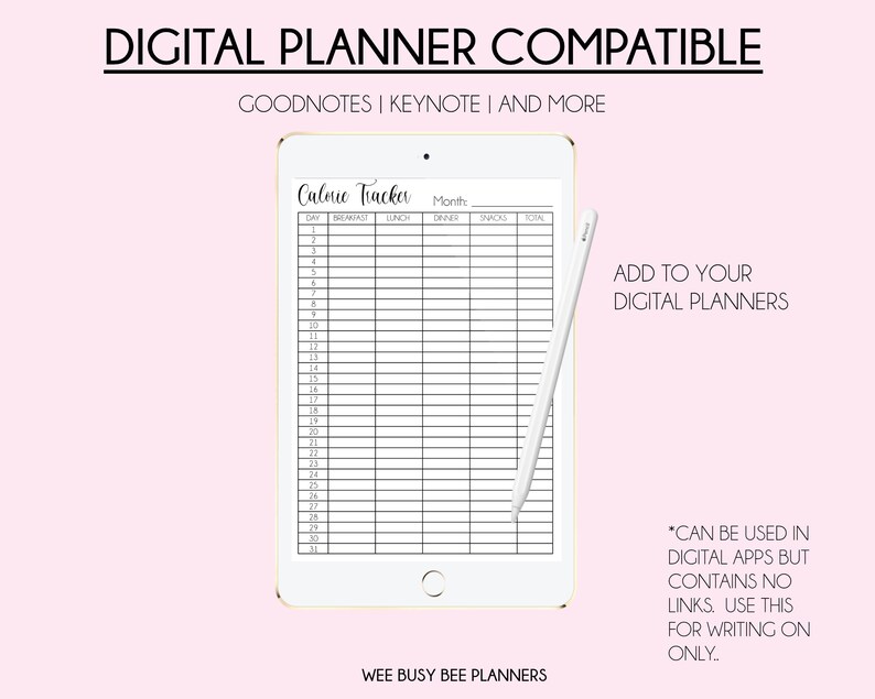 Calorie Tracker, Printable Planner, Monthly Calorie Counting, Digital Calorie Tracker, Calorie Deficit, Health Tracker, Instant Download