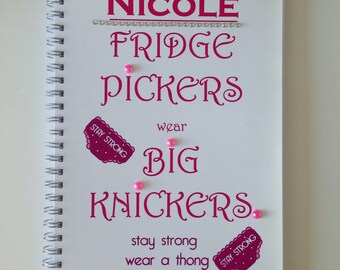 Slimming World Friendly - Food Planner Diary - Diet Tracker - Food Log - 8 Week / 12 Week Planner - Personalised Any Quote with BLING
