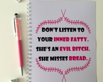 Slimming World Friendly - Food Planner Diary - Diet Tracker - Food Log - 8 Week / 12 Week Planner - Inner Fatty