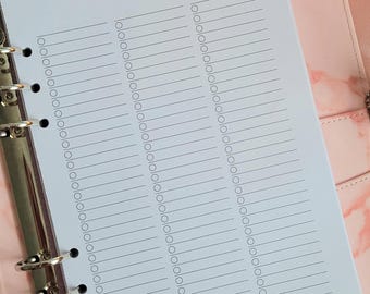 Inserti per pianificatore della lista della spesa A5, inserti Filofax A5 STAMPATI, pianificatore della lista della spesa, pianificatore della spesa, lista di controllo degli articoli, piano della spesa