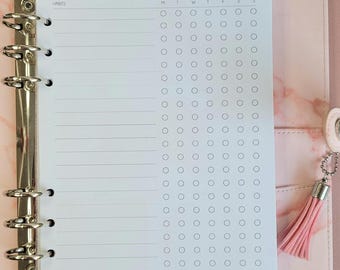 Habit Tracker Planner Inserts A5, Weekly Habit Tracker Template, Filofax Inserts, Habit Goals Tracker, Routine Tracker, Planner Refill Pages