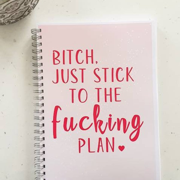 Food Diary Slimming World Planner or A5 Inserts for Filofax, Diet Tracker Food Log, 12 Week Weight Loss Journal - Just Stick to Fucking Plan