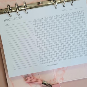 PRINTED Habit Tracker Planner Inserts A5, Monthly Habit Tracker, A5 Filofax Inserts, Goal Tracker, Daily Routine Tracker, Motivation Planner