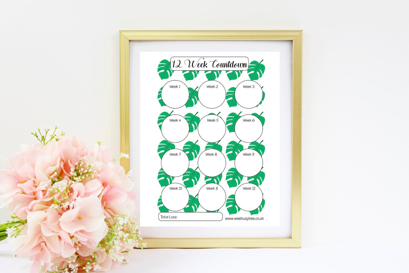 Printable Weight Loss Tracker 12 Week Countdown Slimming World | Etsy