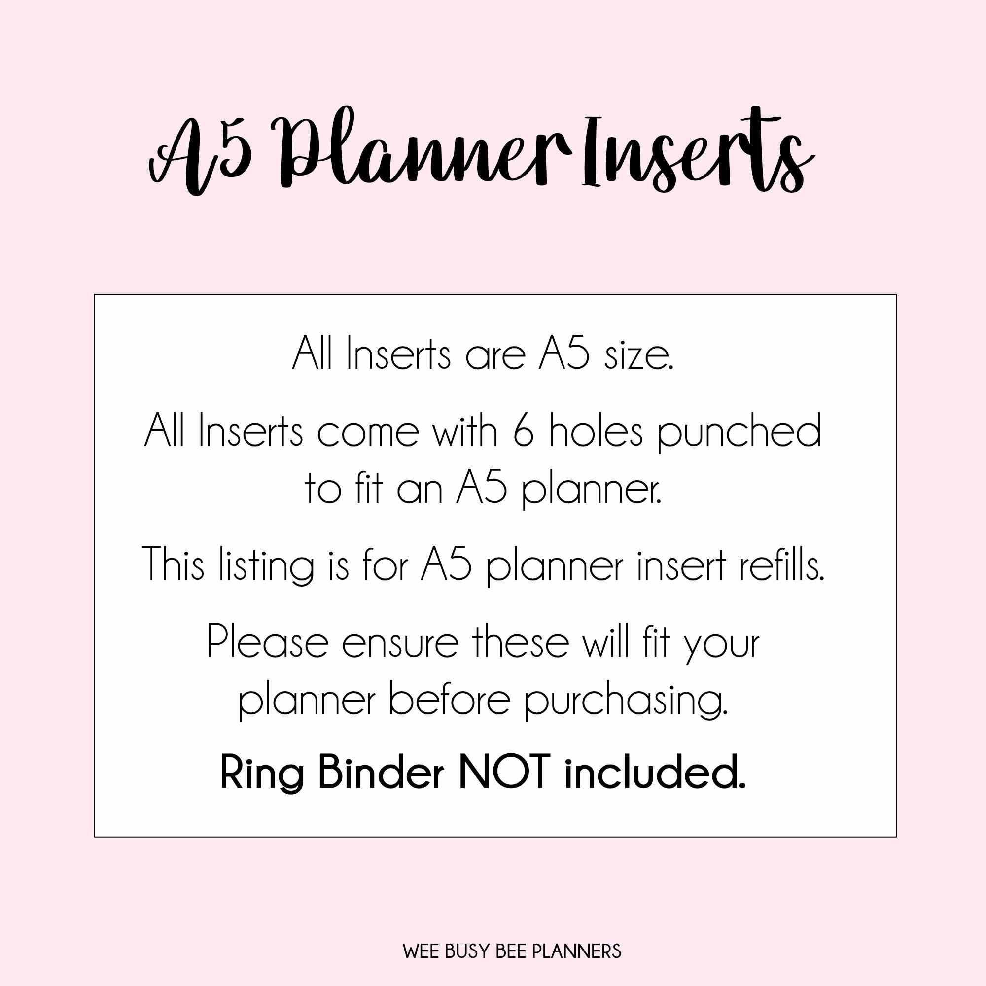 PRINTED to Do List, Planner Inserts A5, Filofax Inserts A5, Kikki K ...