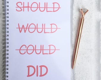 Food Diary, Slimming World Friendly, Weight Loss Tracker, Weight Loss Journal, Food Planner, Food Log, 12 Weeks - Should Would Could Did