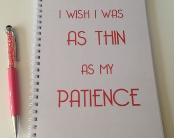 Slimming World Friendly - Food Planner Diary - Diet Tracker - Food Log - 8 Week / 12 Week Planner - Thin Patience