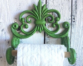 Cast Iron Toilet Paper Holder, Bathroom Storage, Scroll Toilet Paper Holder,