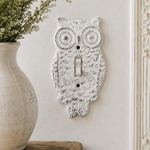 Owl Cast Iron Decorative Single Light Switch
