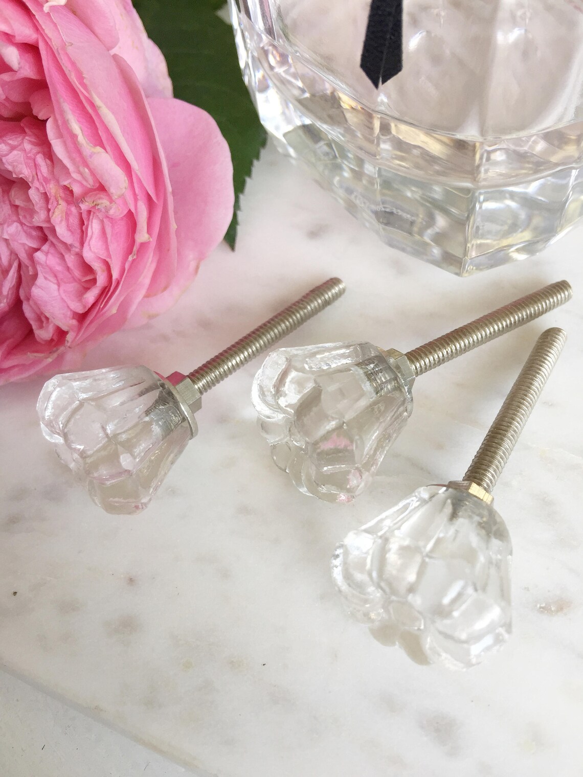 Glass Knobs Vintage Style Kitchen Cabinet Knobs Bathroom - Etsy