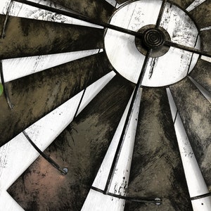 Windmill Wall Decor 35 inch , Farm Windmill, Home Wall Deco, Modern Farm House Decor, Farm House Style image 3