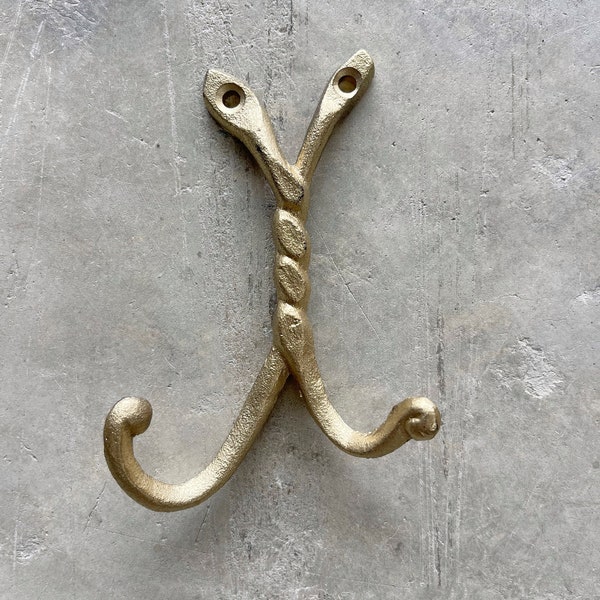 Twisted Double Hook, Entry way Hook, Bathroom Hook, Industrial Hook