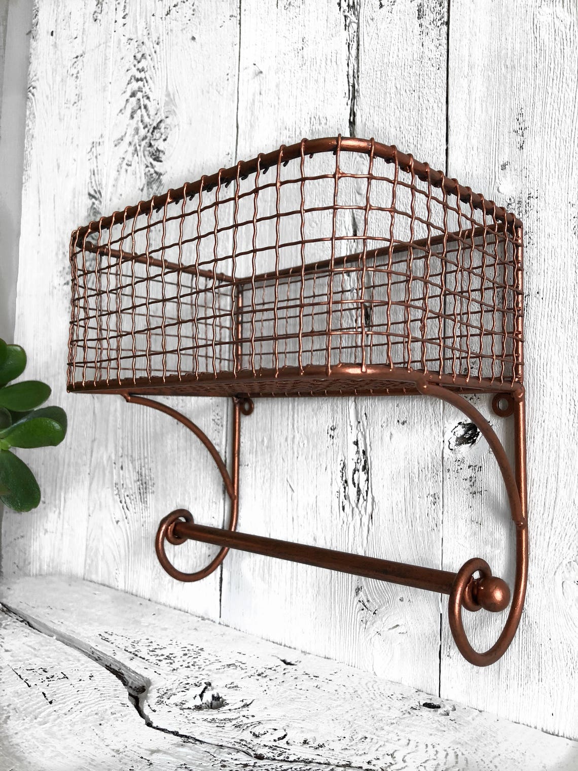Wire Basket Toilet Paper Holder Basket Towel Holder Bathroom Etsy