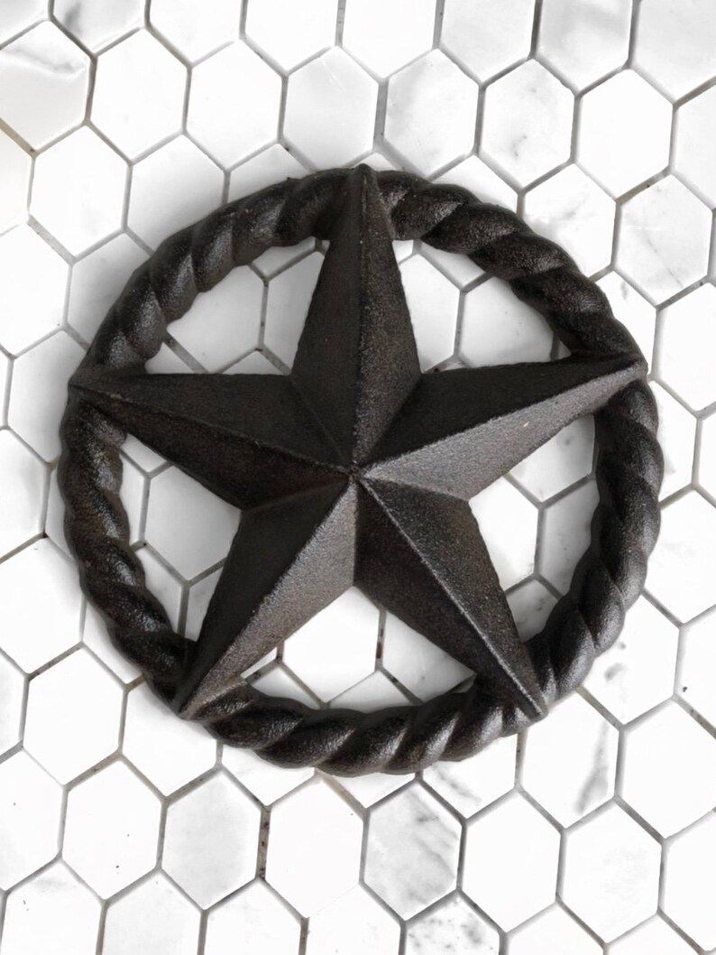 Farm House Cast Iron Star Rope Wall Decor Western Rope Star Etsy Italia