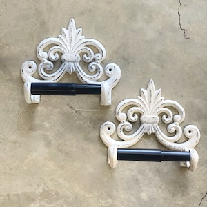 Cast Iron Toilet Paper Holder, Bathroom Decor, Remodel, Shabby Chic,
