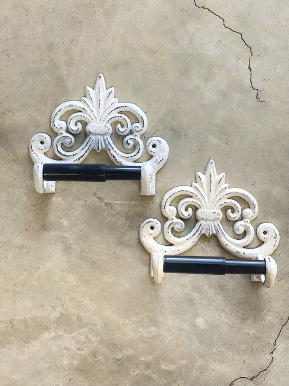 Cast Iron Toilet Paper Holder, Bathroom Decor, Remodel, Shabby Chic,