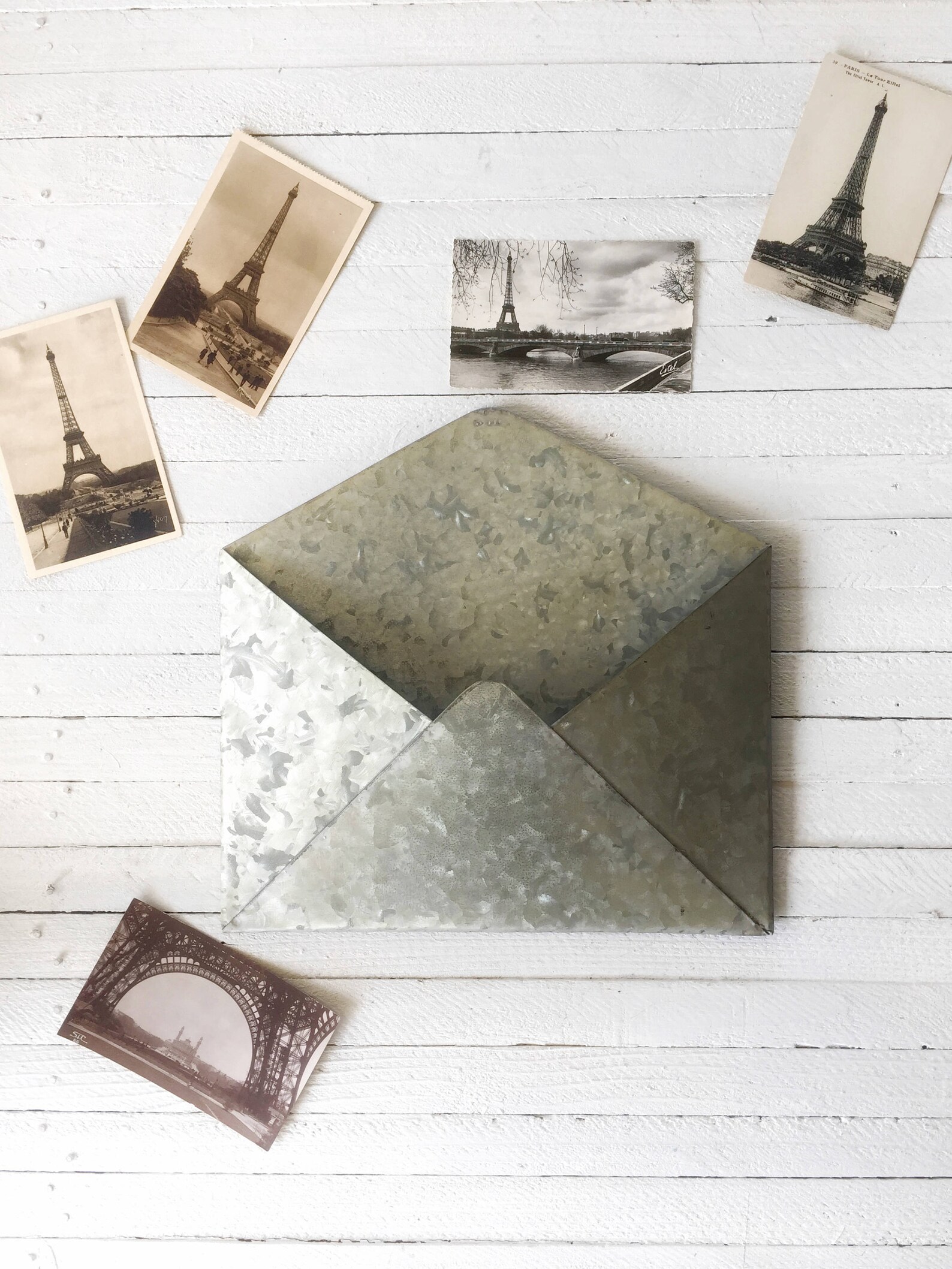 Galvanized Steel Envelope Mail Holder Etsy