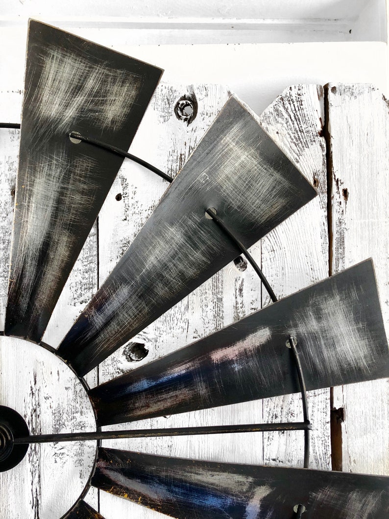 Windmill Wall Decor 35 inch , Farm Windmill, Home Wall Deco, Modern Farm House Decor, Farm House Style image 2