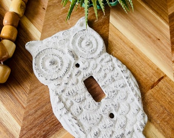 Owl Cast Iron Decorative Single Light Switch