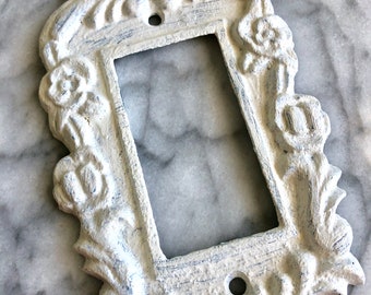 Placa decorativa de hierro fundido para interruptor de luz basculante simple,