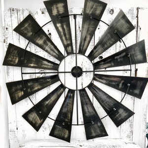 Windmill Wall Decor 35 inch , Farm Windmill, Home Wall Deco, Modern Farm House Decor, Farm House Style image 4
